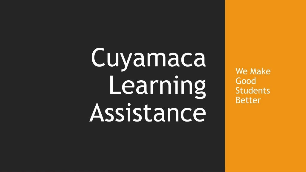cuyamaca learning assistance