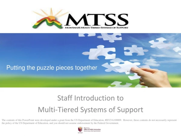 Staff Introduction to Multi-Tiered Systems of Support