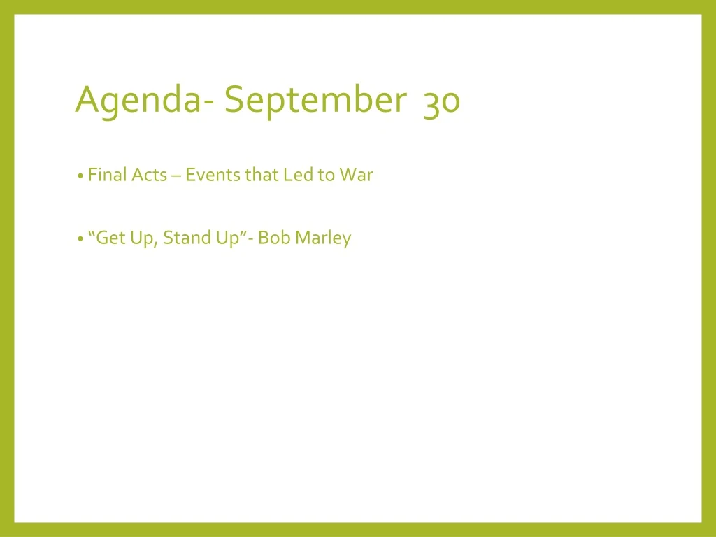 agenda september 30
