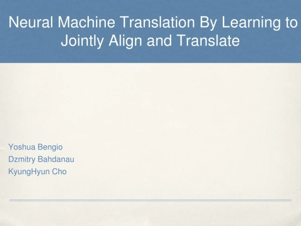 Neural Machine Translation By Learning to Jointly Align and Translate