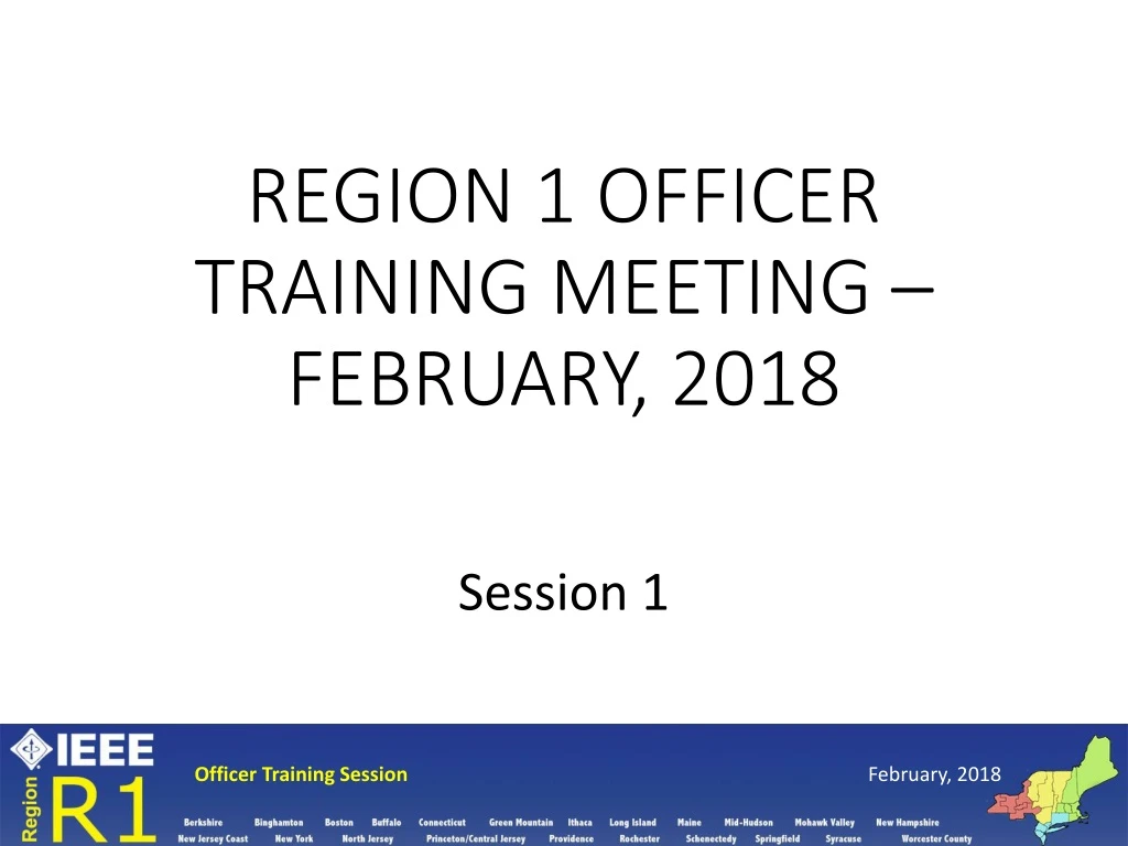region 1 officer training meeting february 2018