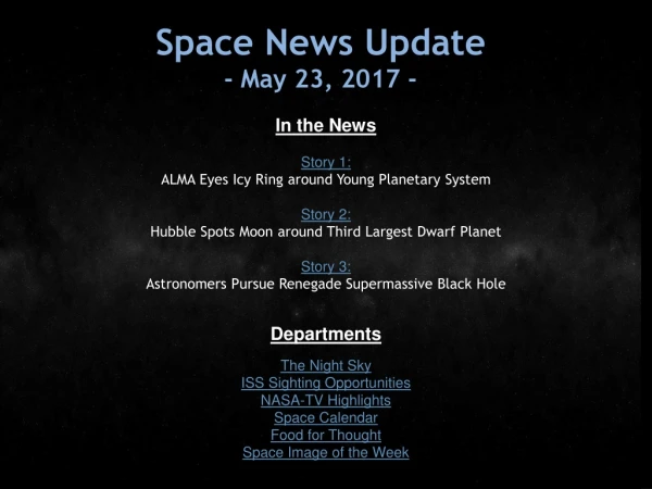 Space News Update - May 23, 2017 -