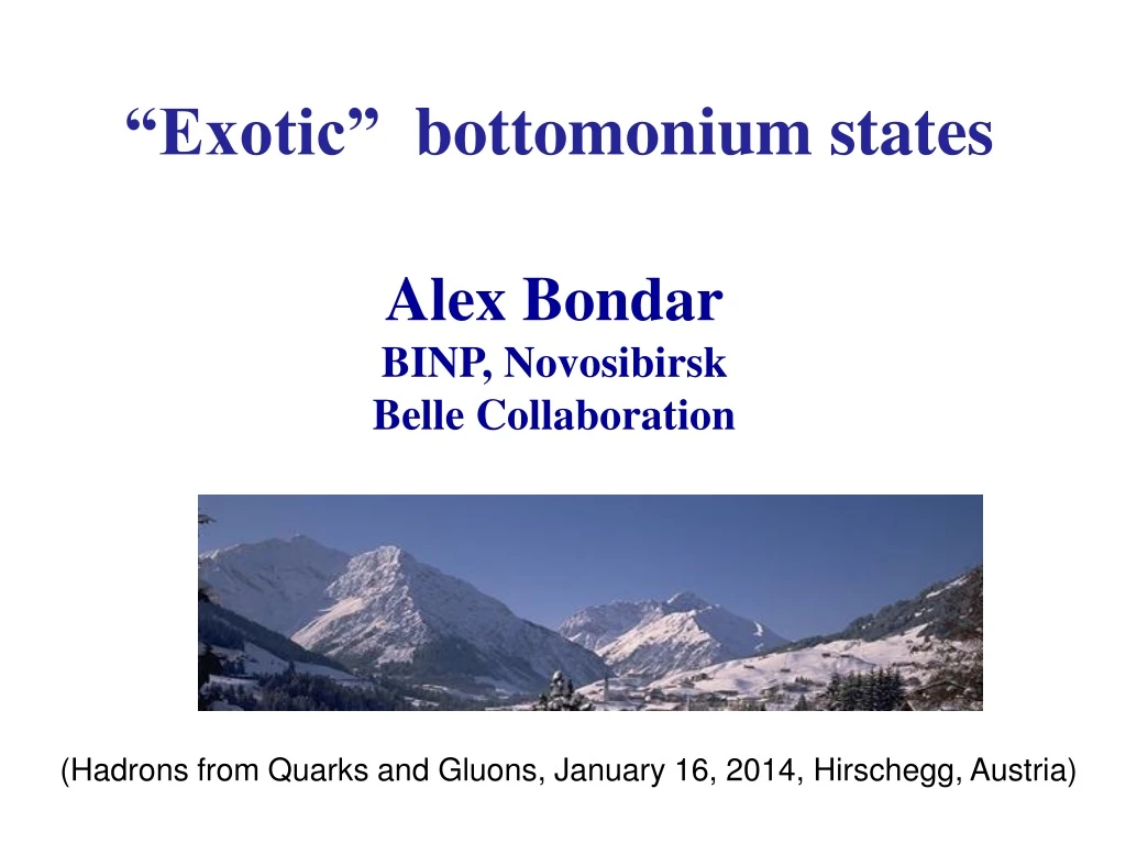 exotic bottomonium states