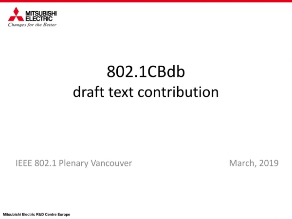 802.1CBdb draft text contribution