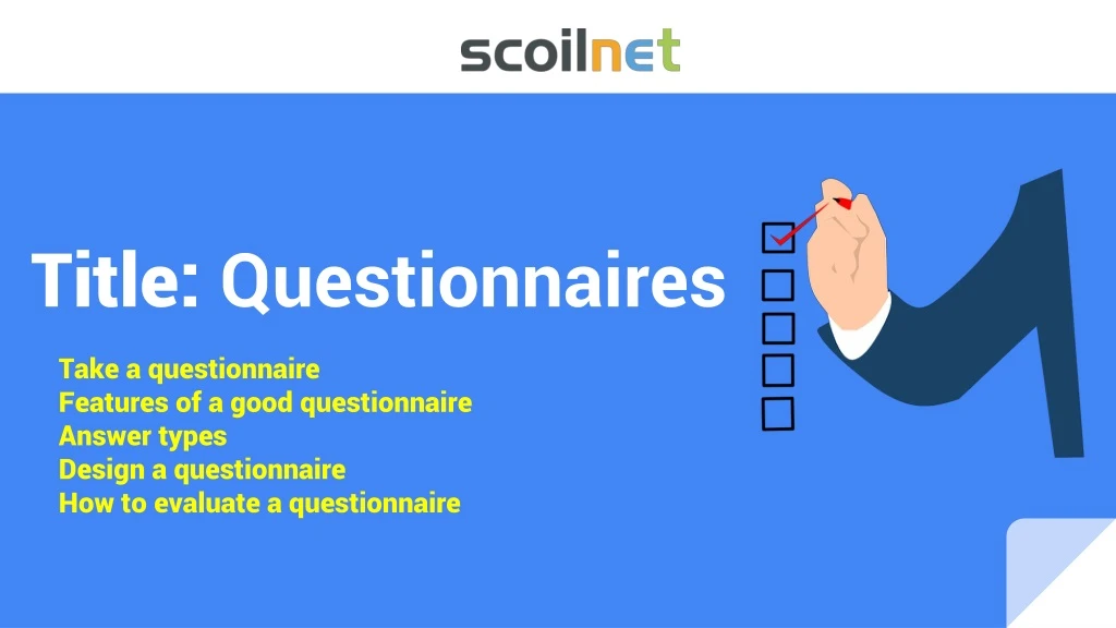 title questionnaires