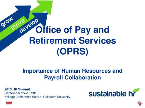 OPRS Mission and Responsibilities