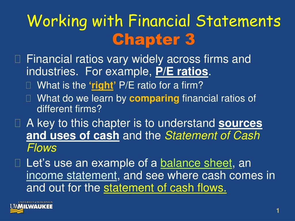 working with financial statements chapter 3