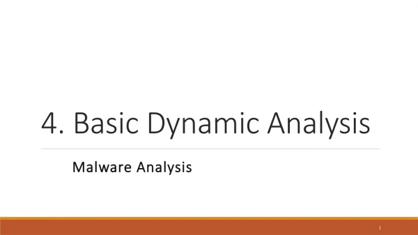 4. Basic Dynamic Analysis