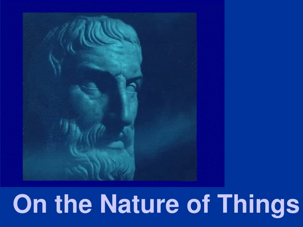 on the nature of things