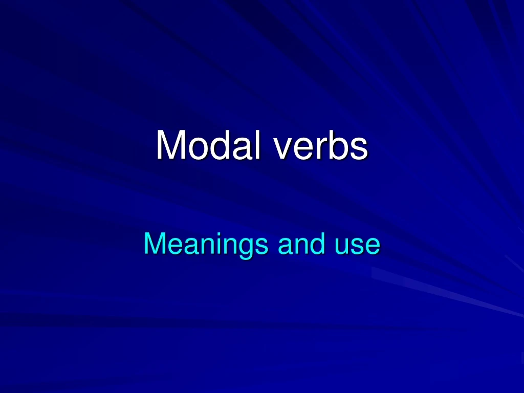 modal verbs