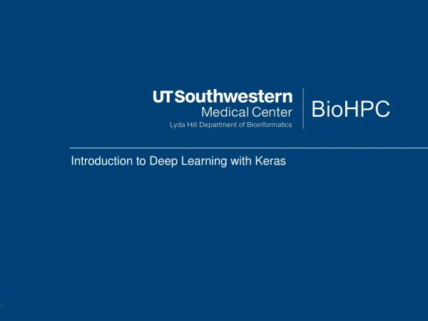 Introduction to Deep Learning with Keras