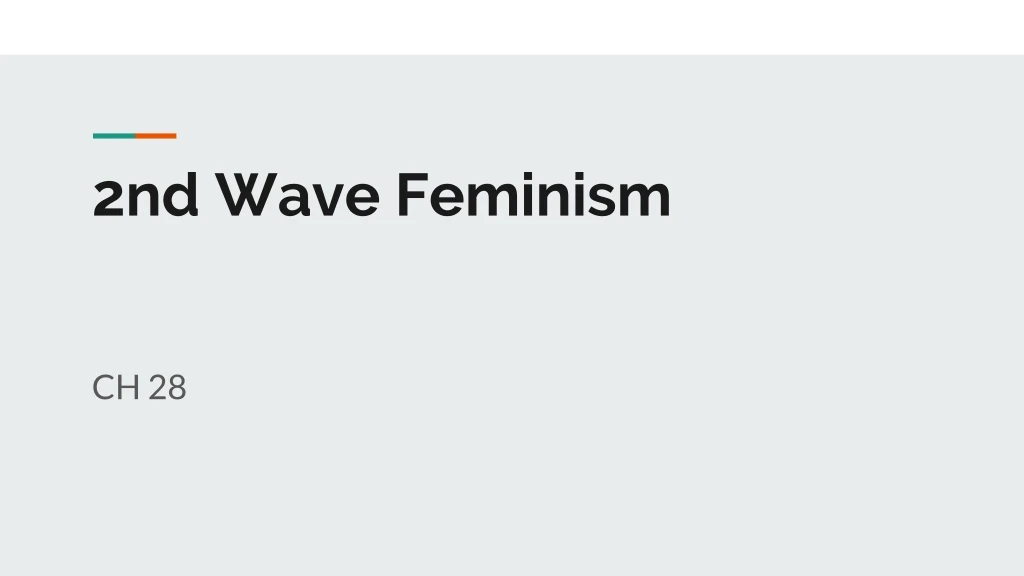 2nd wave feminism