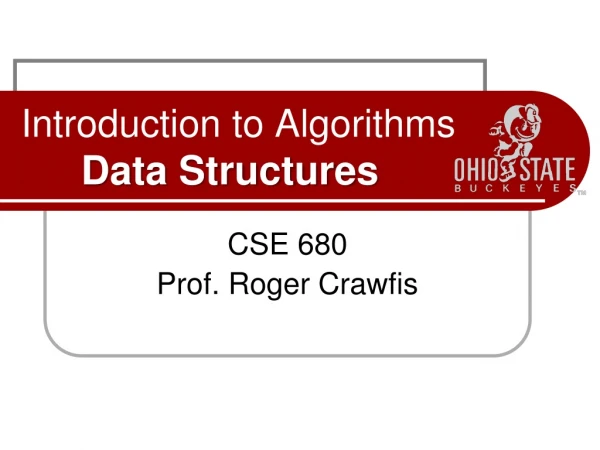 Introduction to Algorithms Data Structures