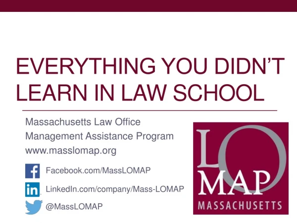 Everything You didn’t learn in law school