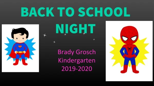 BACK TO SCHOOL NIGHT