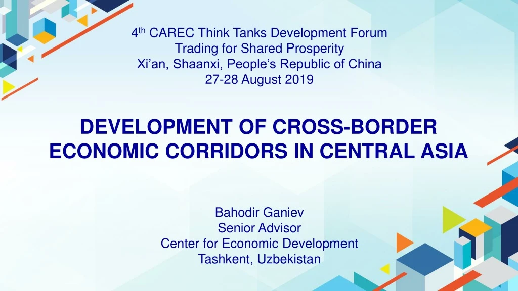 4 th carec think tanks development forum trading