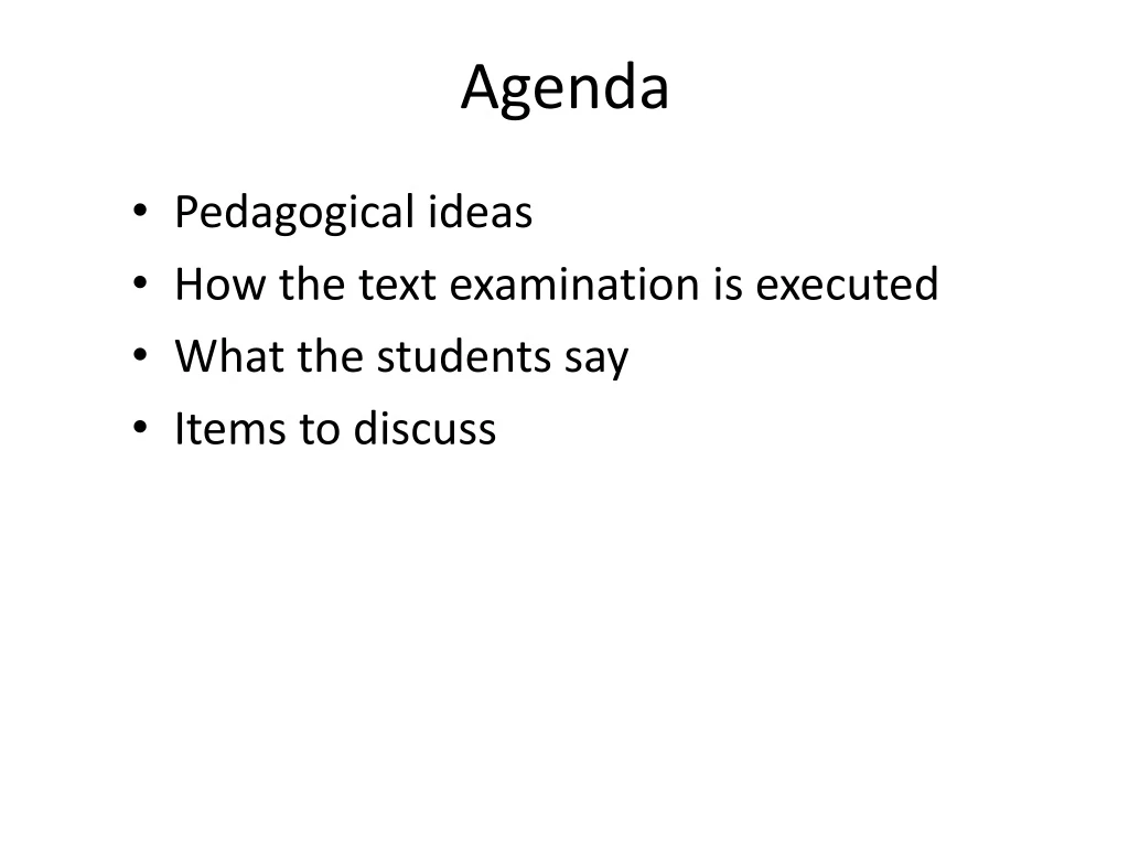 agenda