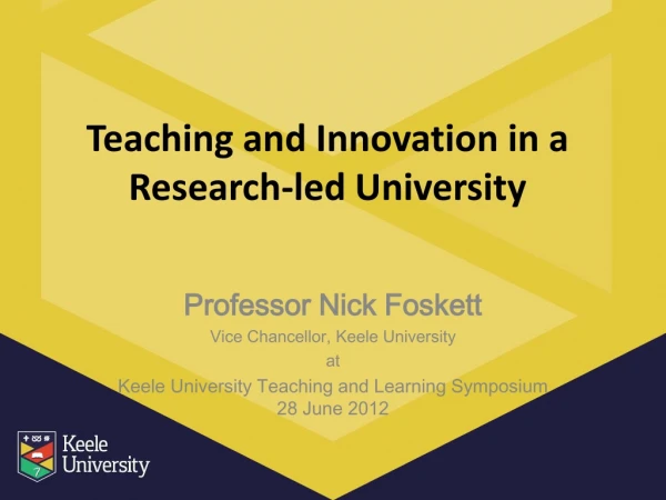 Teaching and Innovation in a Research-led University