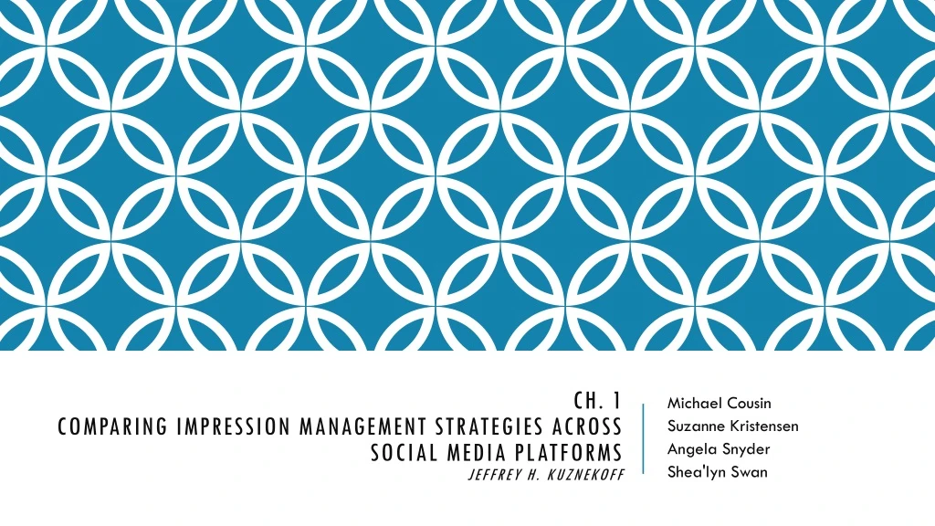 ch 1 comparing impression management strategies across social media platforms jeffrey h kuznekoff