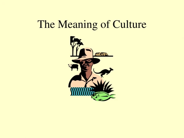 The Meaning of Culture