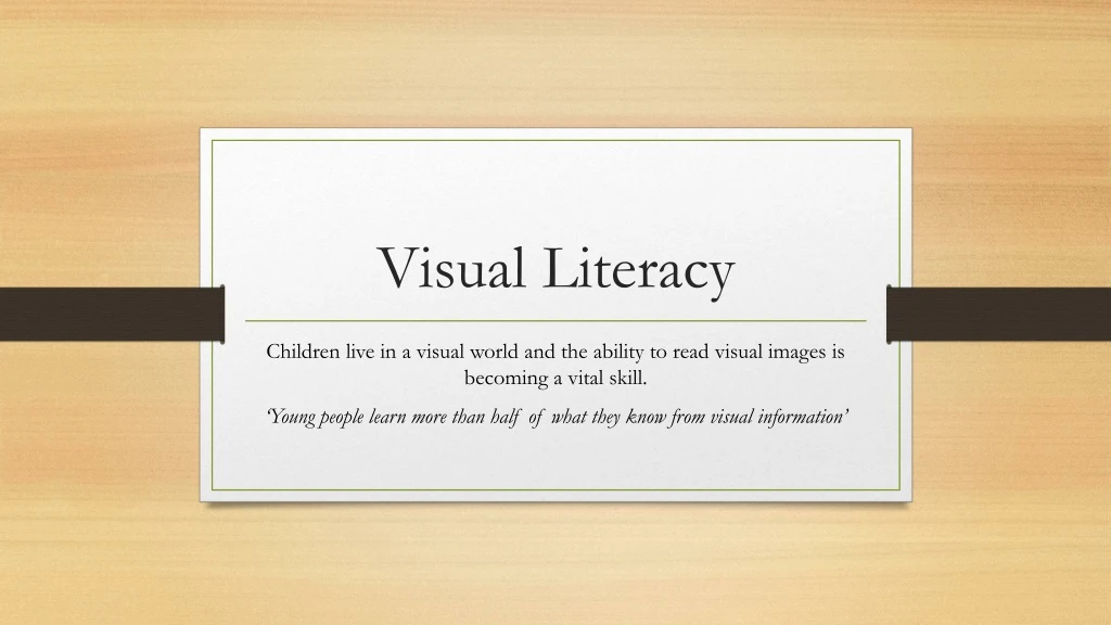 visual literacy