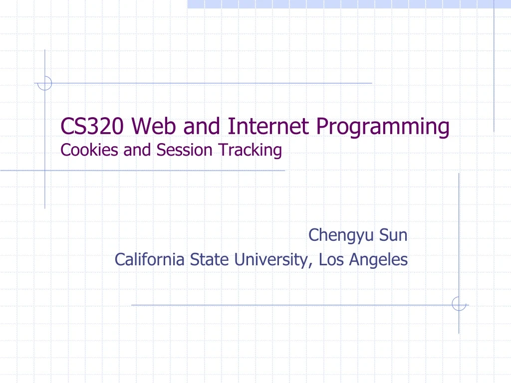 cs320 web and internet programming cookies and session tracking