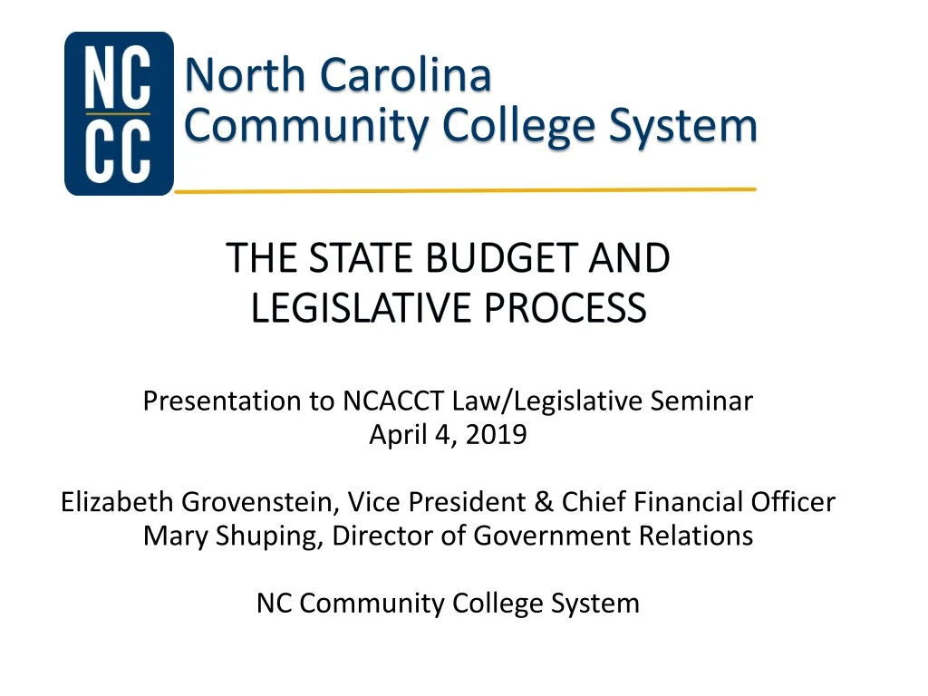 the state budget and legislative process