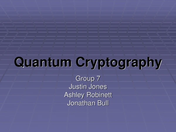 Quantum Cryptography