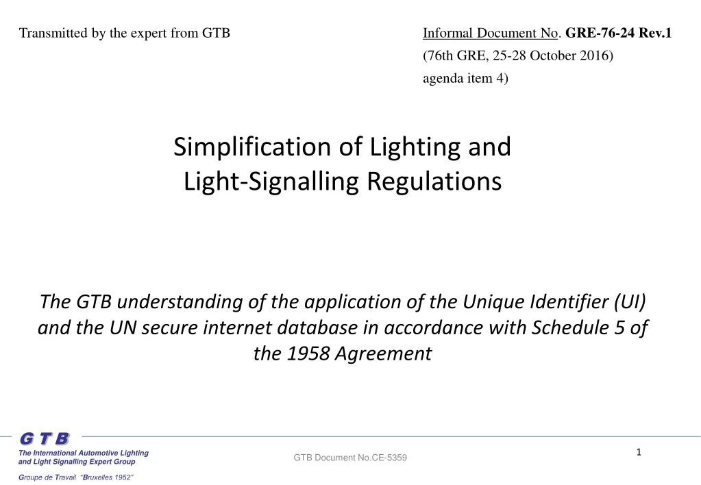 simplification of lighting and light signalling