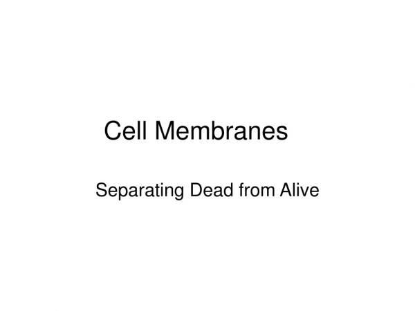 Cell Membranes