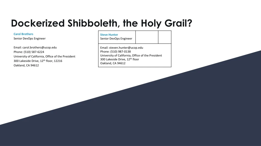 dockerized shibboleth the holy grail