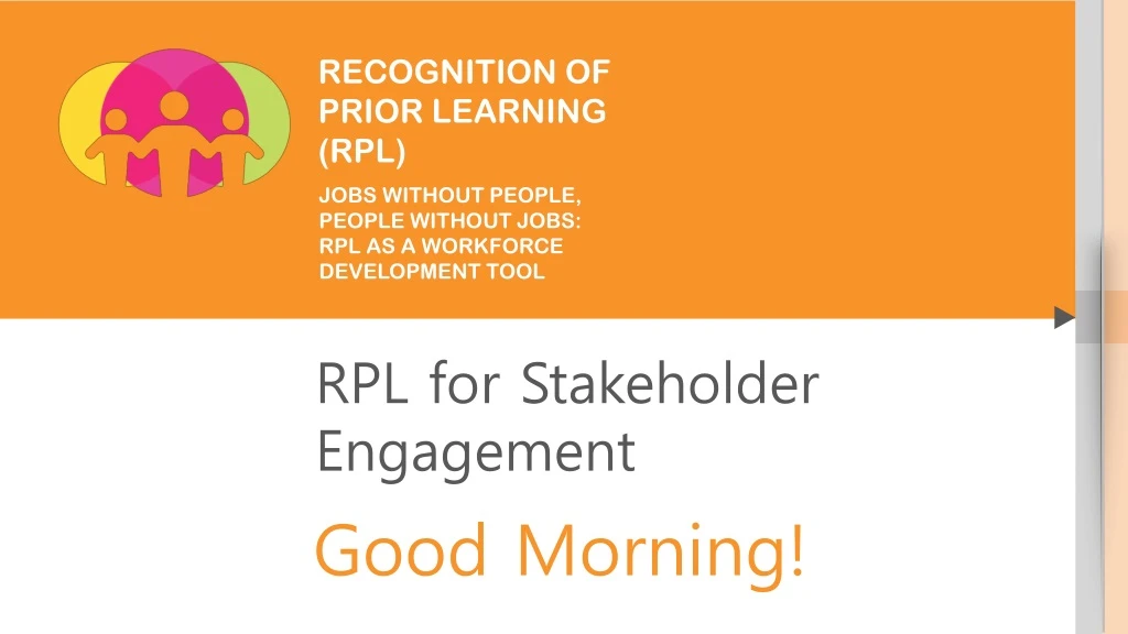 recognition of prior learning rpl