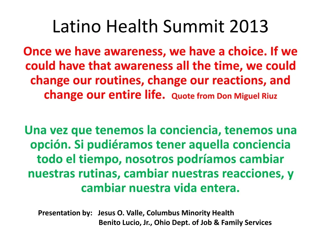 latino health summit 2013