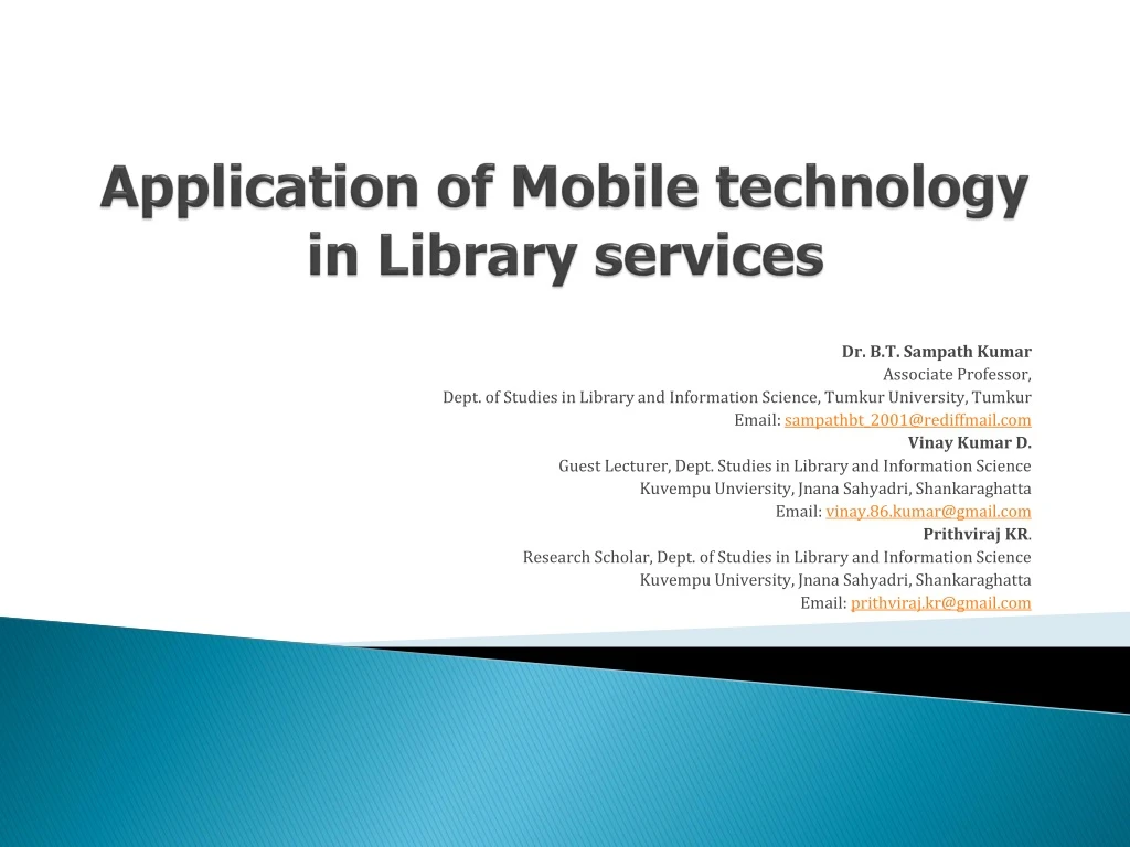 application of mobile technology in library services
