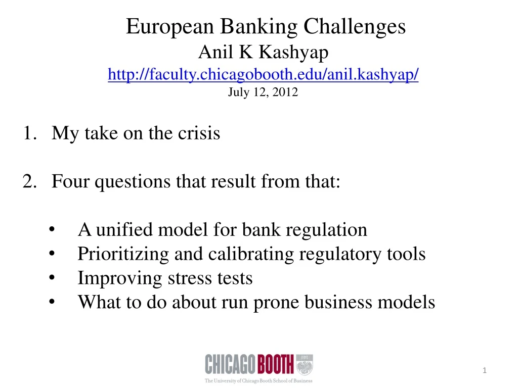 european banking challenges anil k kashyap http