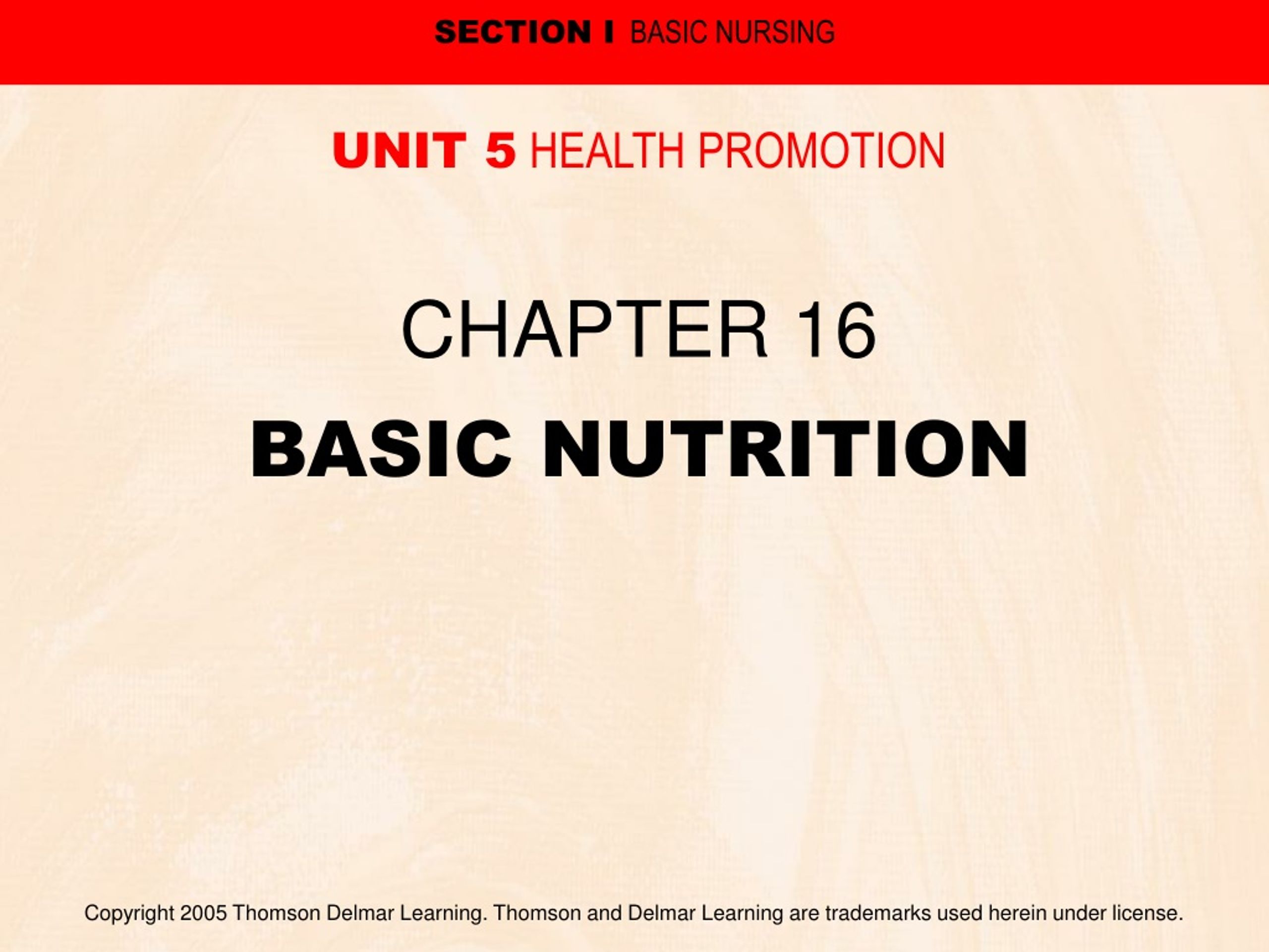 BASIC NUTRITION - slide 1