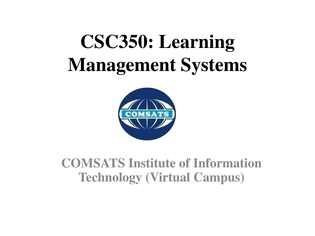 csc350 learning management systems