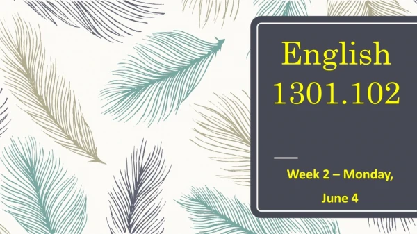 English 1301.102