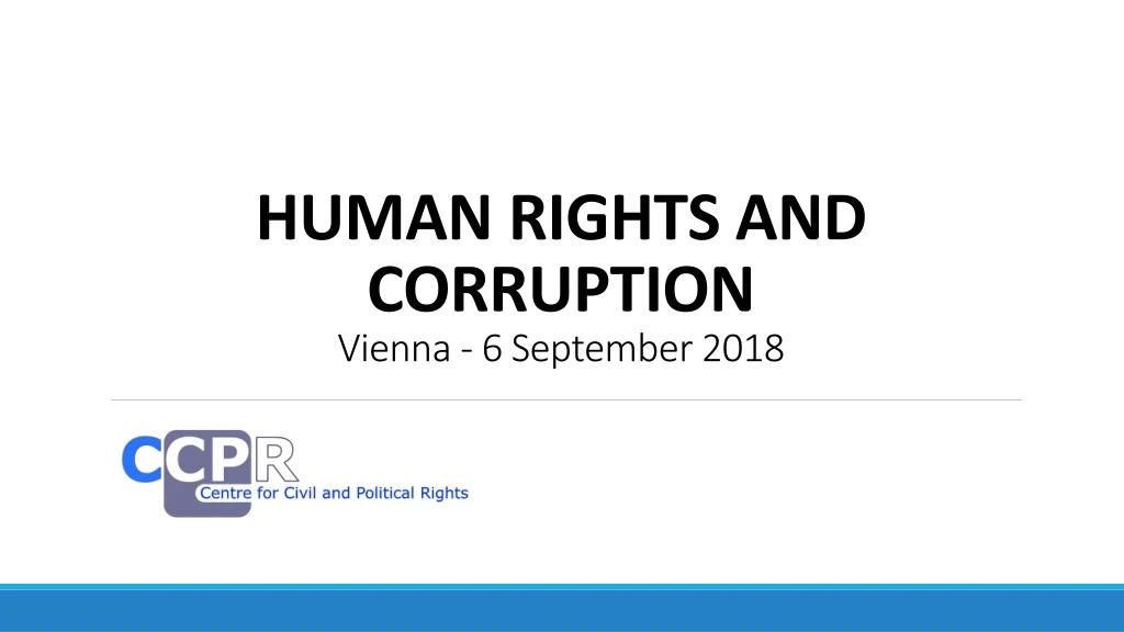 human rights and corruption vienna 6 september 2018