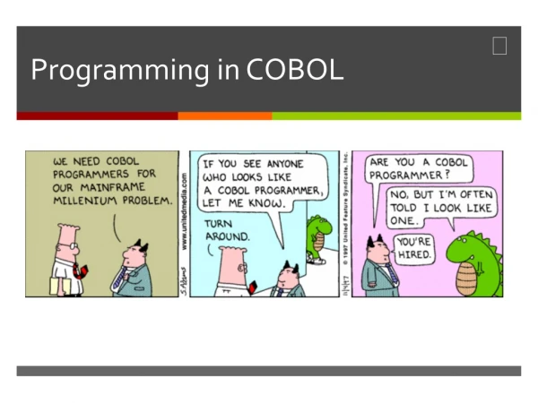 Programming in COBOL
