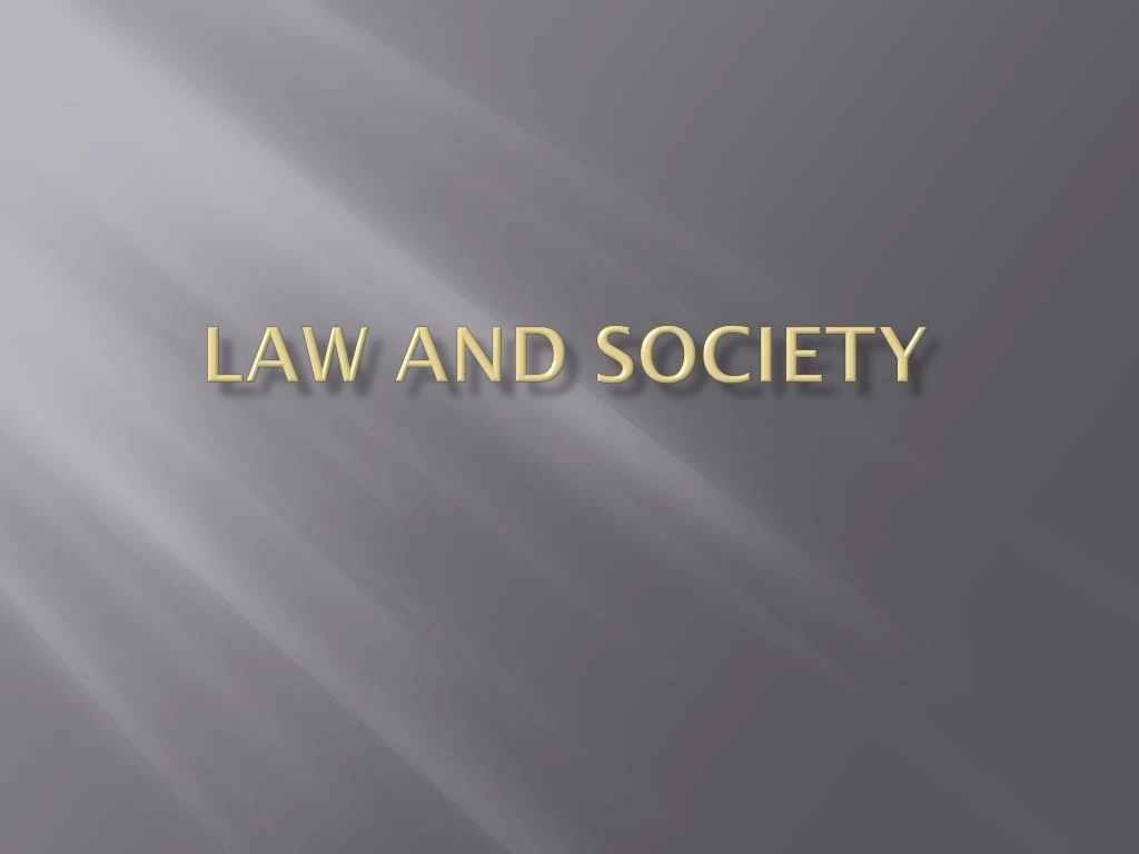 law and society