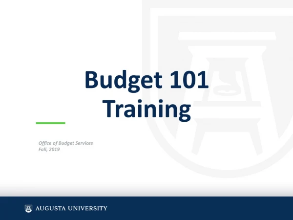 Budget 101 Training