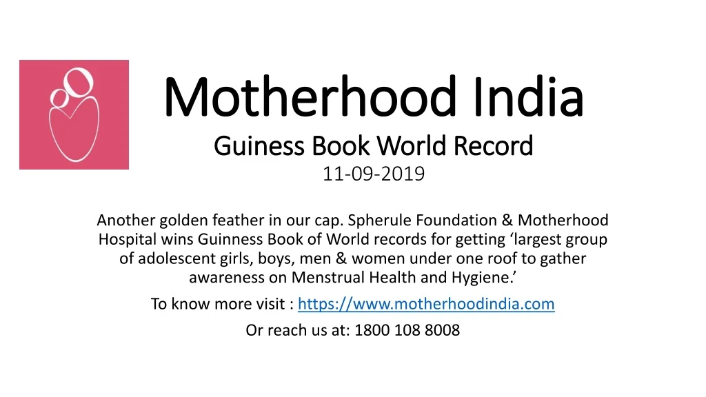 motherhood india guiness book world record 11 09 2019