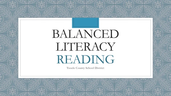 Balanced Literacy Reading