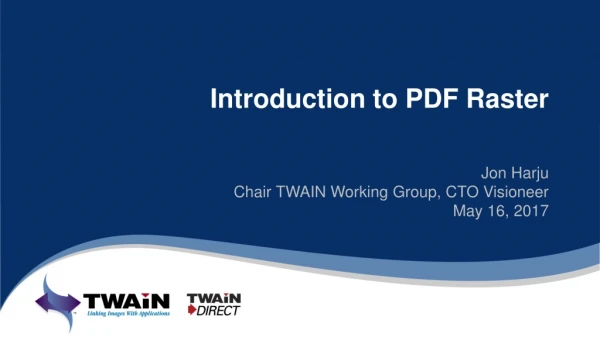 Introduction to PDF Raster