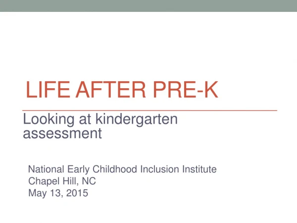 Life after Pre-k