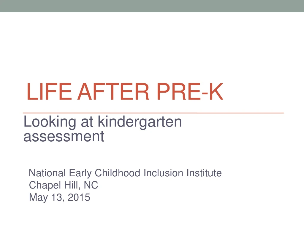 life after pre k
