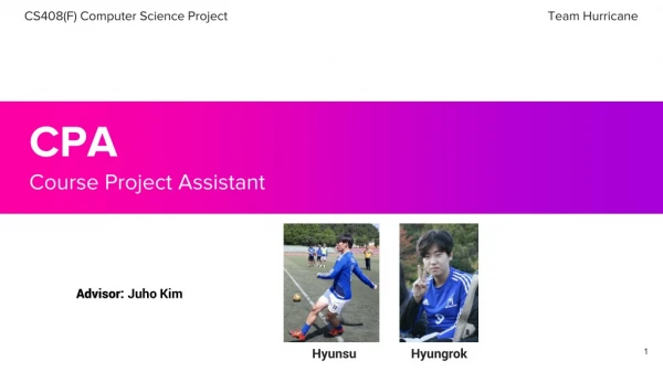 CPA Course Project Assistant