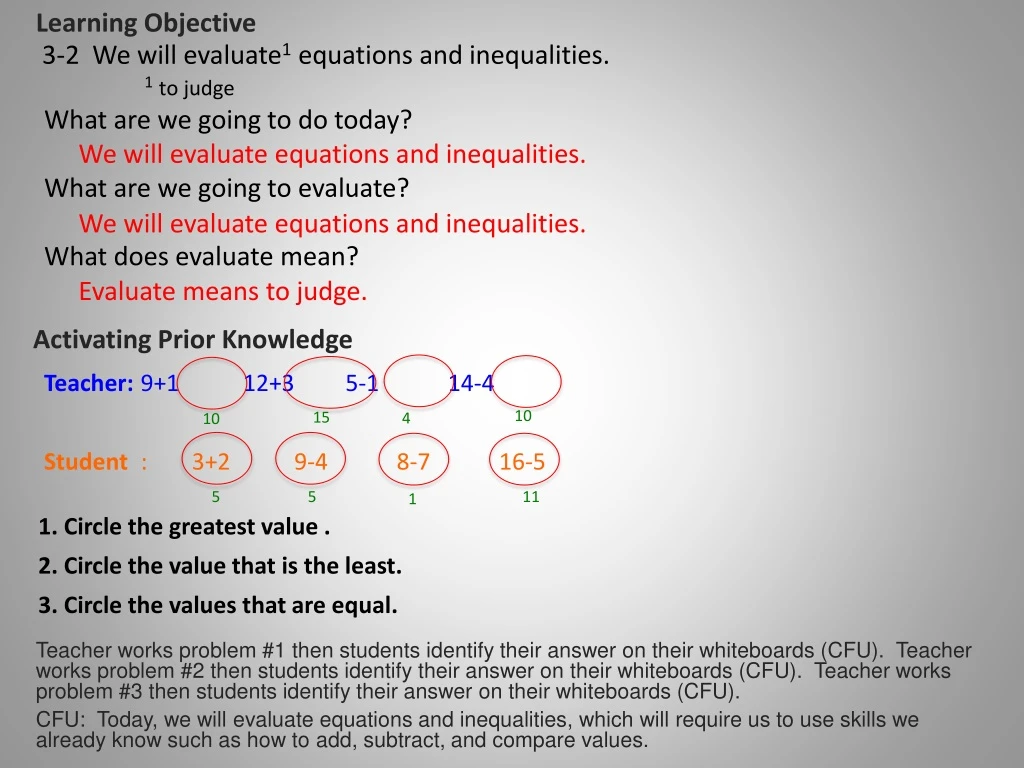 learning objective