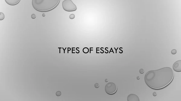 Types of essays